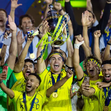 النصر يتوج بالدوري السعودي- الصورة من حساب دوري روشن السعودي على منصة إكس 