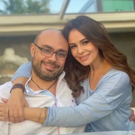 كارول سماحة  وزوجها الراحل وليد مصطفى - الصورة من حساب كارول سماحة على الفيس بوك
