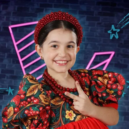 المتسابقة إيميليا جبر - الصورة من صفحة برنامج the voice kids ugn tdsf على فيسبوك