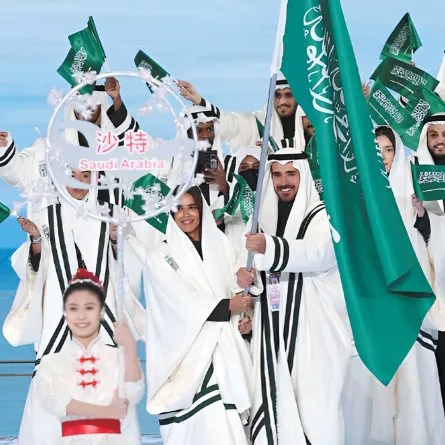 البعثة السعودية في افتتاح الدورة الأولمبية الشتوية ميلانو كورتينا 2026