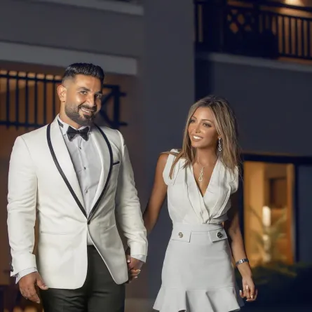 أحمد سعد وعلياء بسيوني - الصورة من حسابه على الفيس بوك