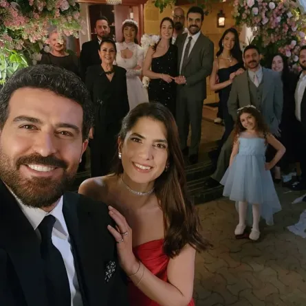محمود نصر مع نجوم مسلسل ليل - الصورة من صفحته على انستغرام