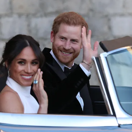 الأمير هاري Prince Harry وميغان دوقة ساسكس Meghan, the Duchess of Sussex- مصدر الصورة: Steve Parsons / POOL / AFP