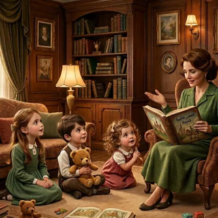 صورة أم تقرأ القصص