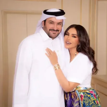أحلام وزوجها مبارك الهاجري -  الصورة من حساب مبارك الهاجري على منصة X