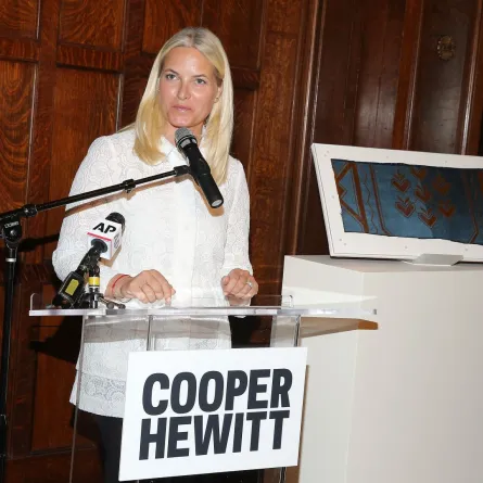 الأميرة ميت ماريت في مدينة نيويورك (Crown Princess Mette-Marit in New York City). مصدر الصورة: Jemal Countess/Getty Images/AFP
