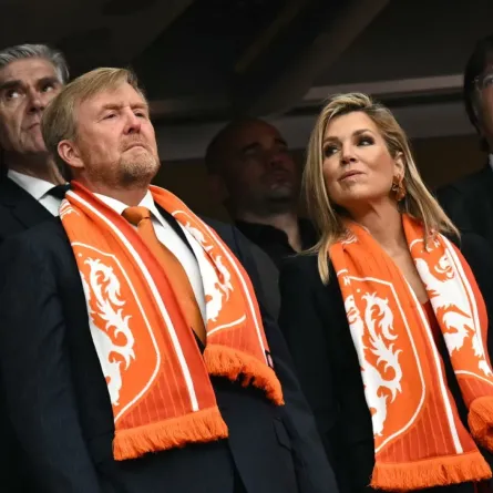 الملك ويليم King Willem-Alexander  ألكسندر والملكة ماكسيما Queen Maxima في بطولة كأس العالم لكرة القدم 2026. مصدر الصورة: Paul ELLIS / AFP
