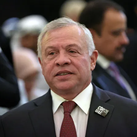 الملك عبد الله الثاني بن الحسين في دبي، الإمارات العربية المتحدة (King Abdullah II bin Al-Hussein in Dubai, United Arab Emirates). مصدر الصورة: Chris Jackson/Getty Images