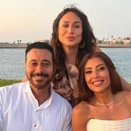 أحمد السعدني وزوجته وإنجي علي- الصورة من حساب إنجي على إنستغرام