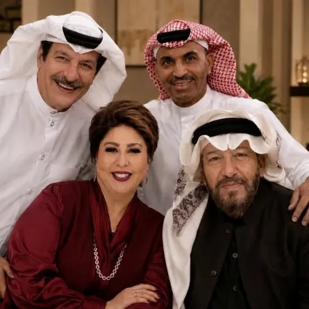 فجر السعيد وطارق العلي ونجف جمال وحسن السلمان- الصورة من حسابها على الانستغرام