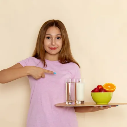 صورة تعبّر عن طعام صحي استعداداً للحمل