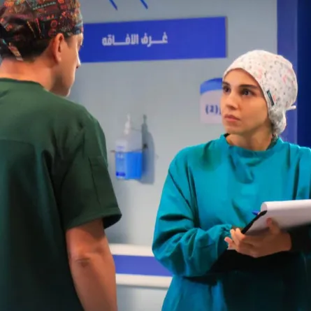 سلمى أبو ضيف على الملصق الدعائي لمسلسل بنج كلي- الصورة من حساب منصة شاهد على إنستغرام