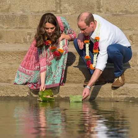 لقطات طريفة لكيت ميدلتون والامير وليام في الهند