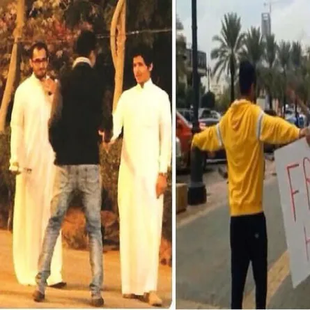 صاحب "الحضن المجاني" يوزع المصاحف على المارة