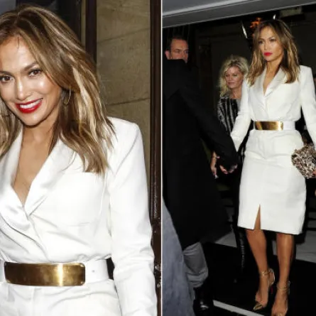 Jennifer Lopez بالأبيض من ريم عكرا