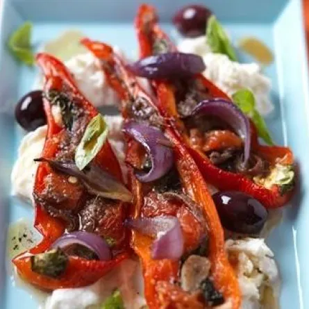 طبق الفليفلة "البروفانسية" مع الجبنة