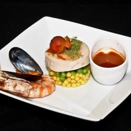 الدجاج مع الروبيان والمغربية 