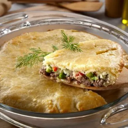 فطيرة اللحم المحشوّة بالخضر