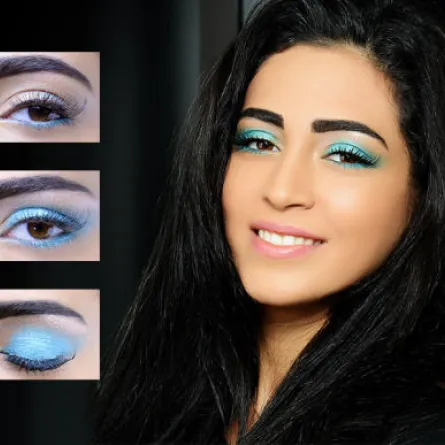 خطوات تطبيق الظلال المائي للبشرة السمراء