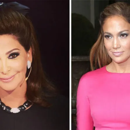 أيهن الأجمل بفستان فالنتينو, اليسا أم جينيفر لوبيز ؟