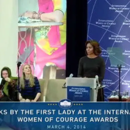 مها المنيف أشجع نساء العالم بشهادة ميشيل أوباما