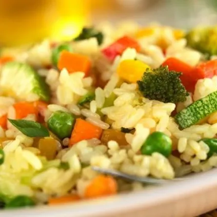 "الريزوتو" بالخضر و "البارميزان"