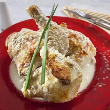 صينية دجاج باللبن