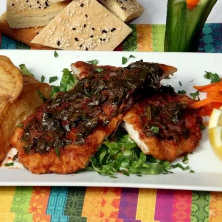 إسكالوب السمك والسبانخ:وجبة مغذّية