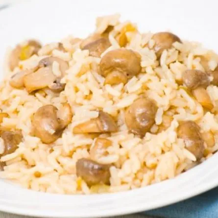 الأرز مع الفطر:طبق شرقي مبتكر