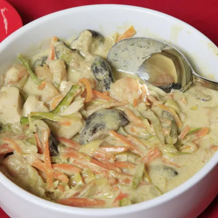 الحساء الصيني مع حليب جوز الهند