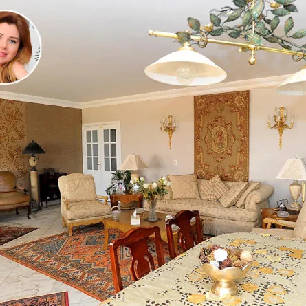 ألوان ترابية في شقة رانيا فريد شوقي الجديدة