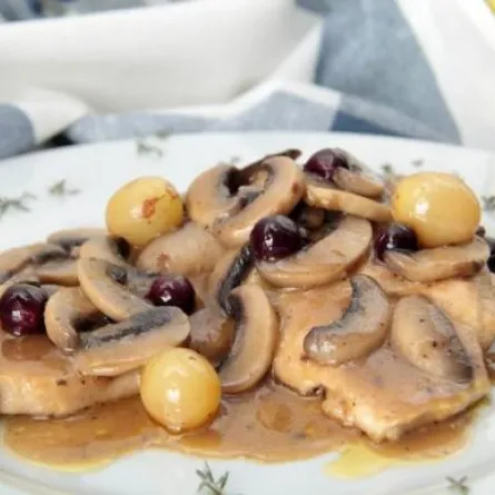 طبق الدجاج مع الفطر سهل التحضير