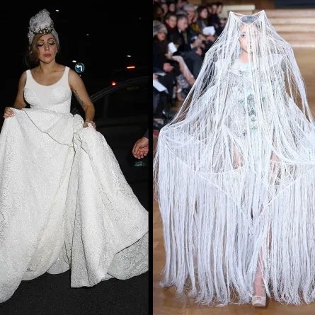 فساتين عنوانها الغرابة لزفاف Lady Gaga