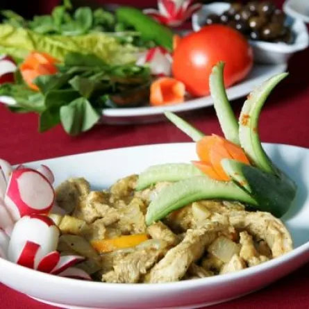 شاورما الدجاج بالفرن قليلة الدسم