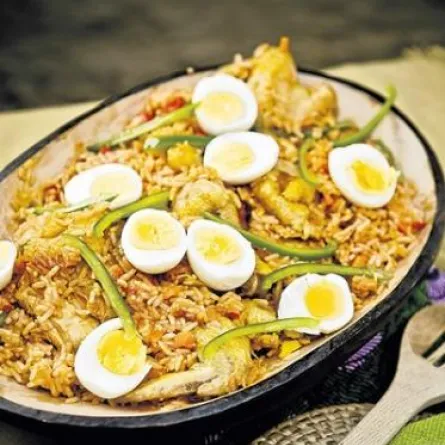 الأرز مع الملفوف والبازيلاء