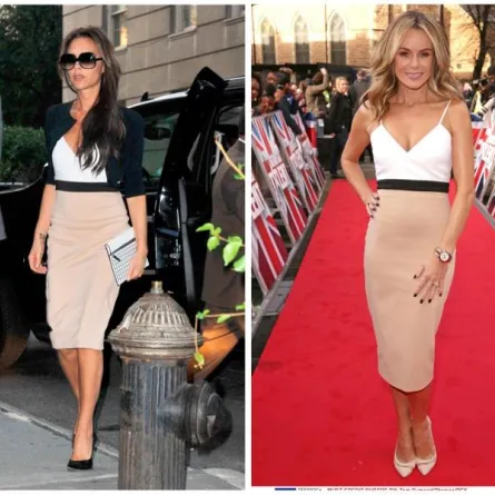 من الأجمل بتصميم Victoria Beckham هي أم Amanda Holden؟؟