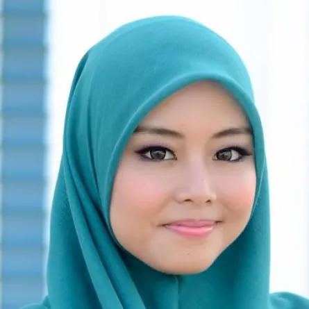 ربطة الحجاب المناسبة للوجه المستدير