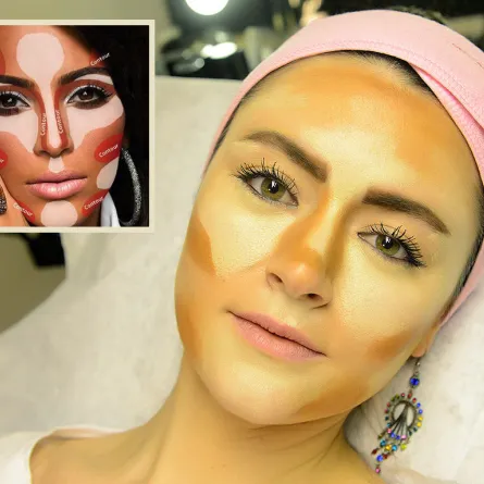 بالفيديو والصور: طريقة نحت الوجه كـ Kim Kardashian