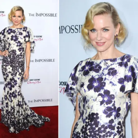 الطبعات المورّدة  تزيّن إطلالة ناعومي واتس