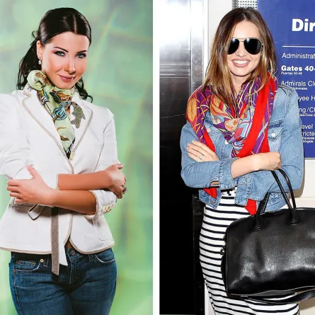 الأوشحة تزيّن بأناقة أعناق النجمات