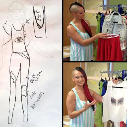 الطفلة المصابة بالسرطان Talia تقتحم عالم تصميم الأزياء