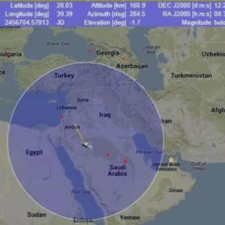 سقوط قمر صناعي روسي في السعودية