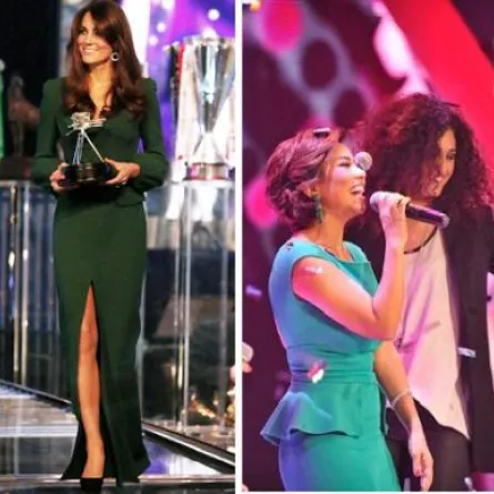 دوقة كامبريدج تظهر بفستان مشابه لفستان النجمة شيرين