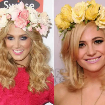 تيجان الورود تزين تسريحة النجمات