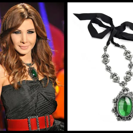 احصلي على إطلالة نانسي عجرم بالقلادة الكبيرة