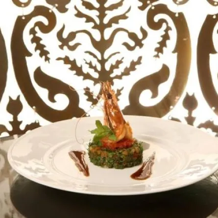 طبق التبولة مع الروبيان قليل الدسم