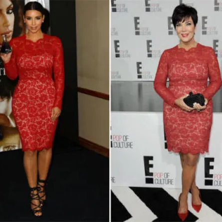 هل ارتدت كريس جينر فستان ابنتها كيم كارداشيان؟