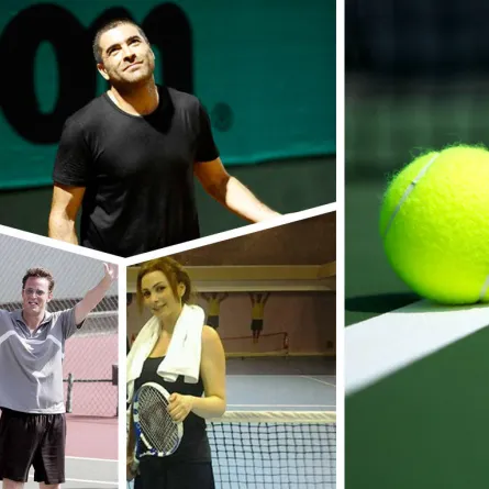 مارسي كرة المضرب على غرار النجوم