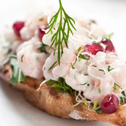 التوست بالروبيان على الطريقة الصينية