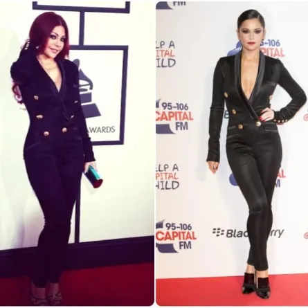 هيفاء وهبي تنافس Cheryl Cole ببدلة Balmain